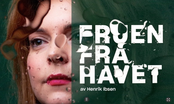 Digital plakat for Trøndelag Teaters produksjon Fruen fra havet (2020)