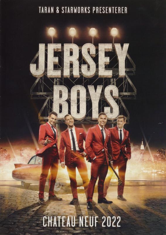 Forestillingsprogram til Taran & Starworks musikalproduksjon Jersey Boys (2022)