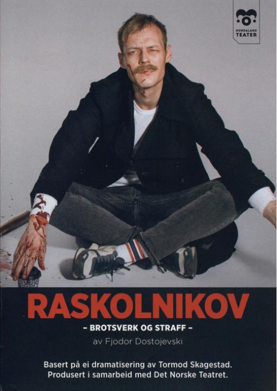Performance program for The Norwegian Theatre and Det Vestnorske Teateret's production Raskolnikov (2019)