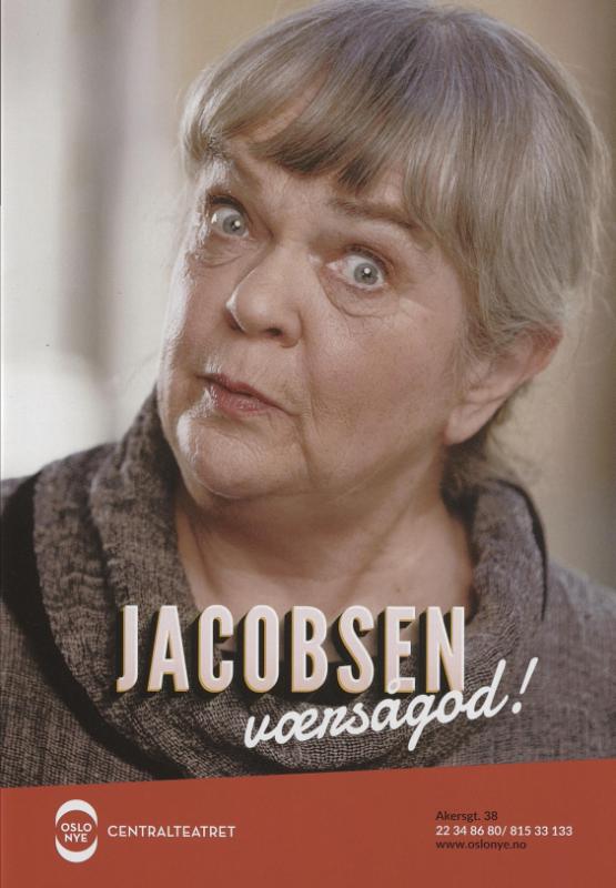 Forestillingsprogram for Oslo Nye Teaters produksjon Jacobsen værsågod! (2018). 