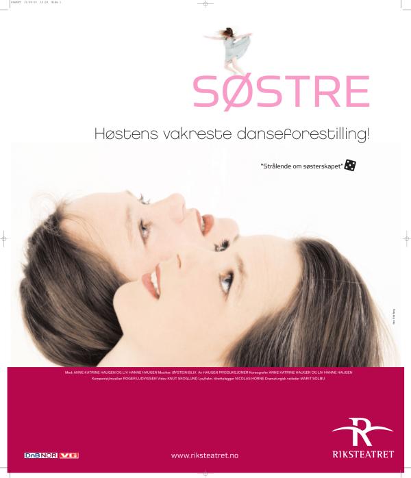 Plakat fra Haugen Produksjoners produksjon "Søstre" (2003)