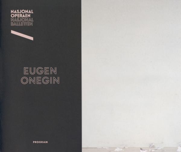 Forestillingsprogram for Den Norske Opera og Balletts produksjon Eugene Onegin (2020)