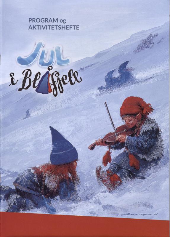 Program fra Oslo Nye Teaters produksjon  Jul i Blåfjell (2017) 