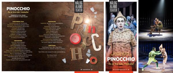 Program for Hålogaland Teaters produksjon Pinocchio (2020)