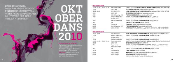 Program for Oktoberdans-festivalen 2010