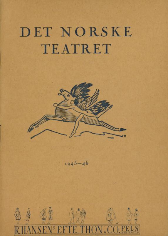 Forestillingsprogram for Det Norske Teatrets produksjon Mot Ballade (1945) og Føre Cannæ (1945)