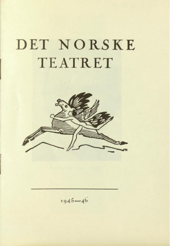 Forestillingsprogram for Det Norske Teatrets produksjon Antigone (1945) 