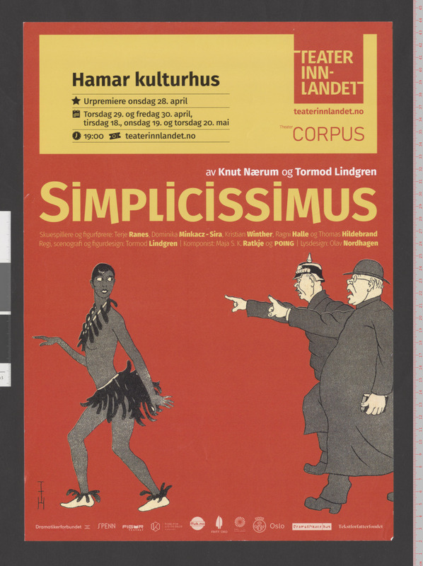 Plakat for Teater Innlandet og Theater Corpus' produksjon Simplicissimus (2021). 