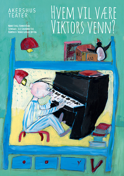 Plakat for Akershus Teaters produksjon Hvem vil være Viktors venn? (2014)