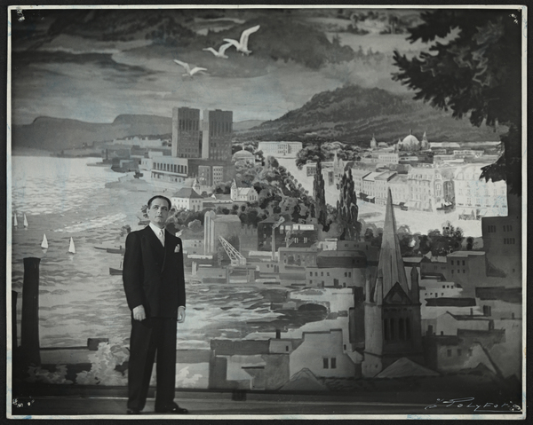 Fotografi fra Chat Noirs produksjon Det smaker av fugl (1945).