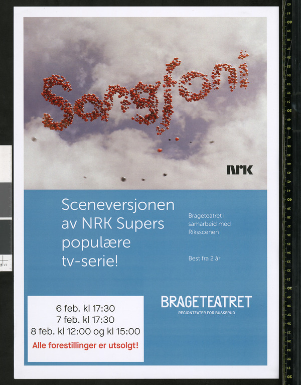 Plakat fra Brageteatret og Riksscenens produksjon Sangfoni (2020).