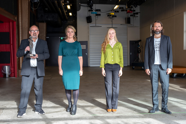 Fotografi av Lars Erik Holter, Ingrid Weme Nilsen, Gina Bernhoft Gørvell og Gard Skagestad under Heddaprisutdelingen 2020