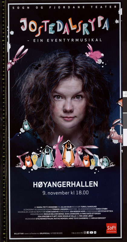 Plakat for  Sogn og Fjordane Teaters produksjon  Jostedalsrypa (2019)