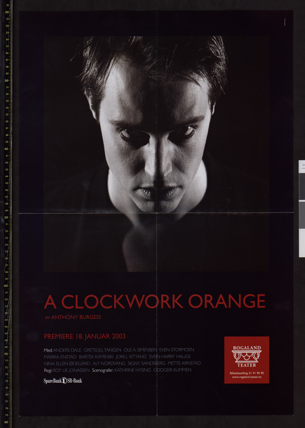 Plakat for Rogaland Teaters produksjon A Clockwork Orange (2003) 