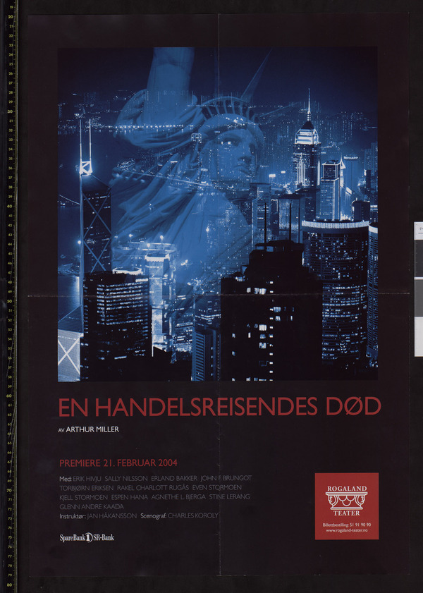 Plakat for Rogaland Teaters produksjon En handelsreisendes død (2004)