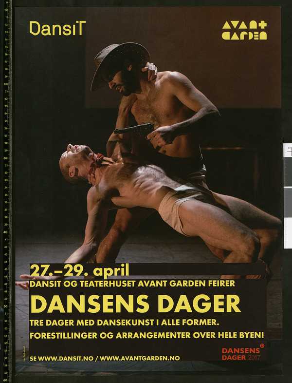 Plakat for DansIT og Avantgardens produksjon Dansens dager (2017) 