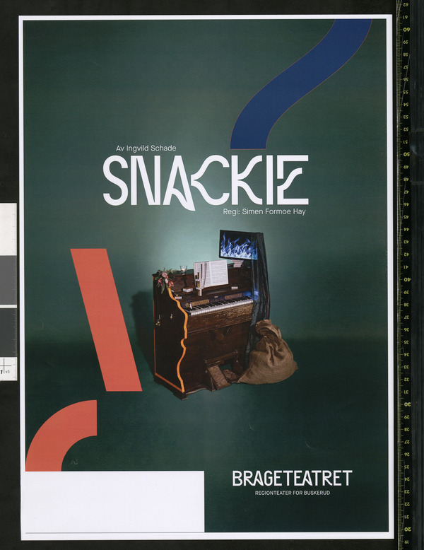 Plakat fra Brageteatrets produksjon Snackie (2020).