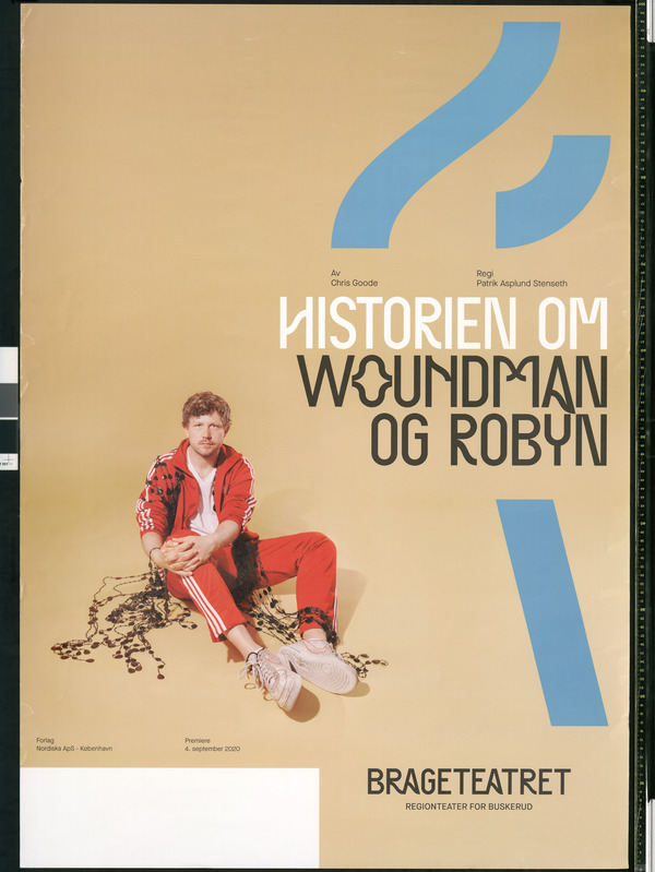 Plakat fra Brageteatrets produksjon Historien om Woundman Robyn (2020).