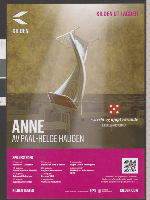 Plakat fra Kilden Teaters produksjon Anne (2022) 