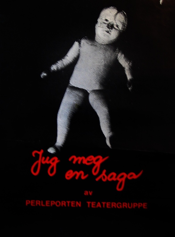 Plakat fra Perleporten Teatergruppes produksjon "Jug meg en saga" (1976)