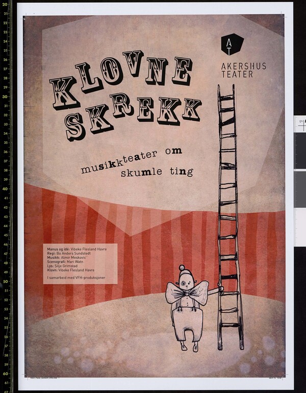 Plakat for Akershus Teaters produksjon Klovneskrekk (2015)