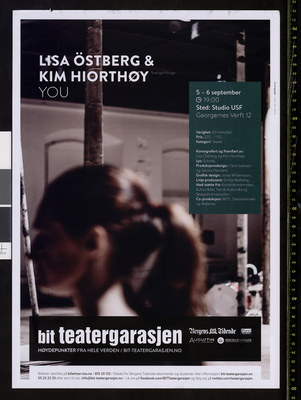 Plakat for Lisa Östberg & Kim Hiorthøys produksjon You (2013). 