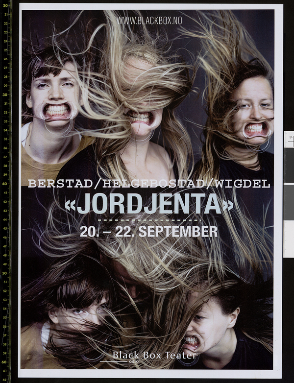 Plakat for Berstad/Helgebostad/Wigdels produksjon Jordjenta (2013). 