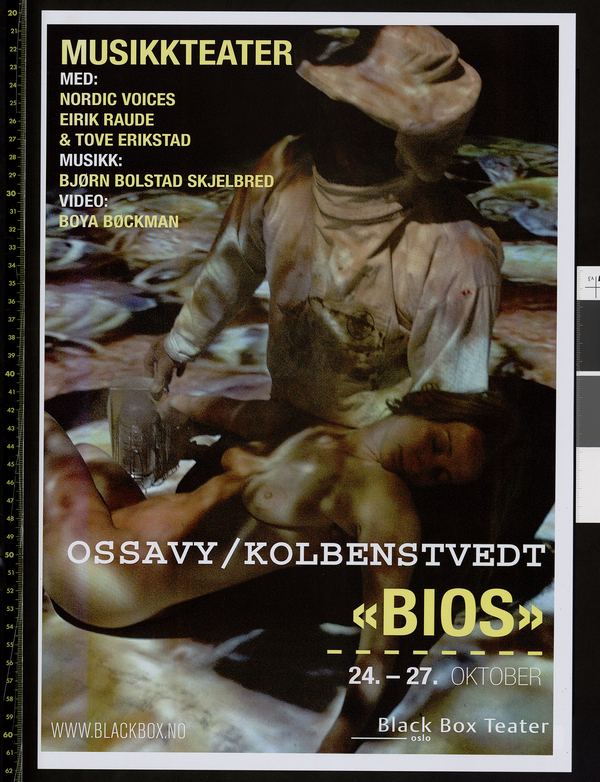 Plakat for Ossavy & Kolbenstvedts produksjon BIOS (2013). 