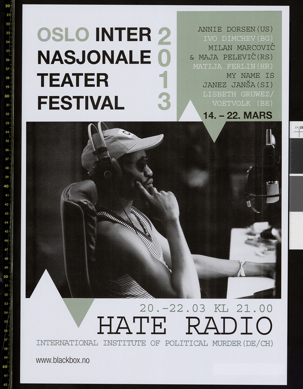Plakat for Black Box Teaters festival Oslo Internasjonale Teaterfestival 2013