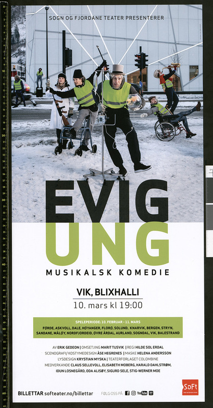 Plakat for  Sogn og Fjordane Teaters produksjon Evig ung (2017)