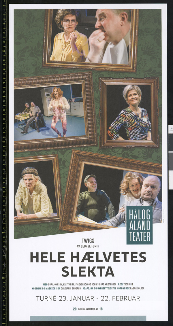 Plakat for  Hålogaland Teaters produksjon Twigs - Hele hælvetes slekta