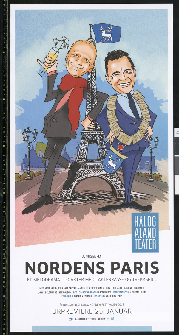 Plakat for  Hålogaland Teaters produksjon Nordens Paris (2018)
