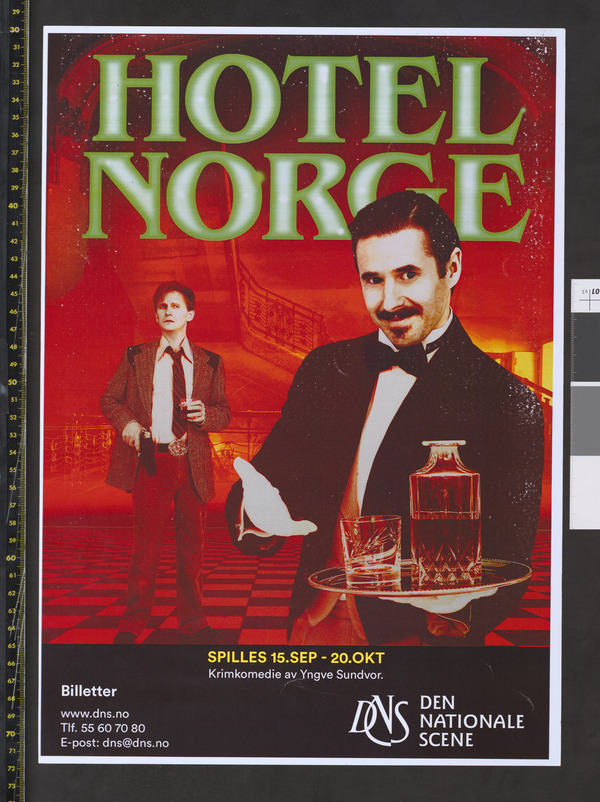 Plakat for Den Nationale Scenes produksjon Hotel Norge (2018). 