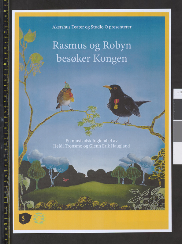 Plakat for Studio Omnia og Akershus Teaters produksjon Rasmus og Robyn besøker kongen (2018). 