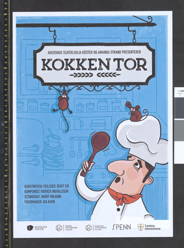 Plakat for Akershus Teaters produksjon Kokken Tor (2018). 