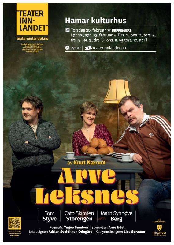 Plakat fra Teater Innlandets produksjon Arve Leksnes (2025)