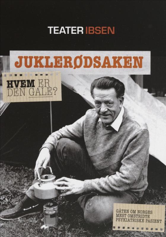 Forestillingsprogram for  Teater Ibsens produksjon Juklerødsaken (2017). 