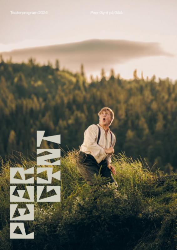 Forestillingsprogram til Peer Gynt AS sin teaterproduksjon av Peer Gynt på Gålå (2024).