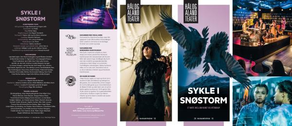 Forestillingsprogram til Hålogaland Teaters produksjon Sykle i snøstorm (2018)