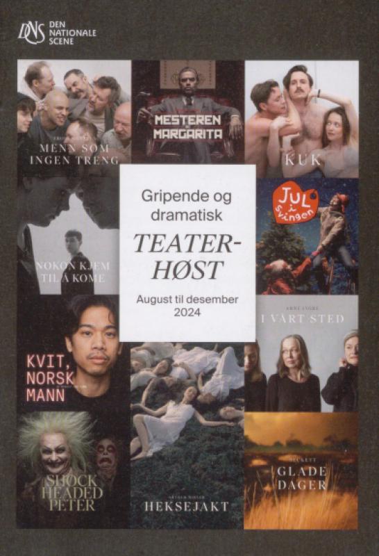 Sesongprogram for Den Nationale Scene høst 2024.