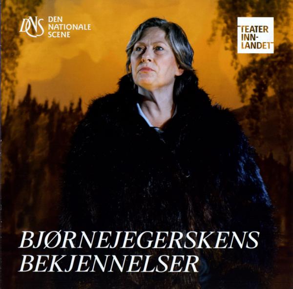 Forestillingsprogram fra Teater Innlandet og Den Nationale Scenes produksjon Bjørnejegerskens bekjennelser (2021)