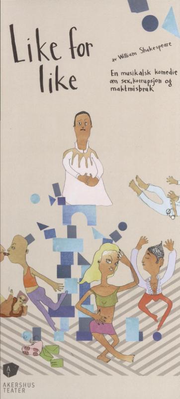 Program fra Akershus Teaters produksjon Like for like (2016).