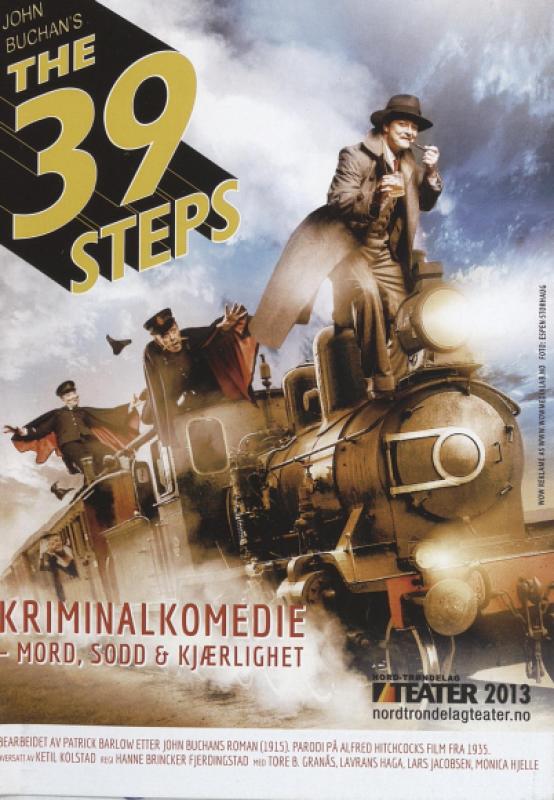 Forestillingsprogram for Nord-Trøndelag Teaters produksjon The 39 steps (2013).