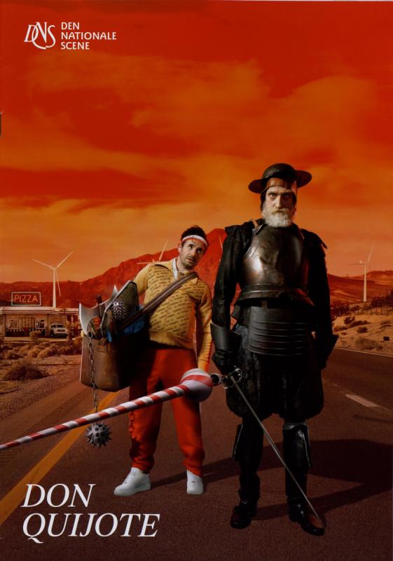 Forestillingsprogram fra Den Nationale Scene og Riksteatrets produksjon Don Quijote (2021).
