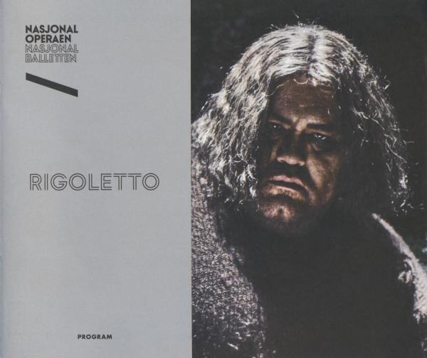 Forestillingsprogram for Den Norske Opera og Balletts produksjon Rigoletto (2019)