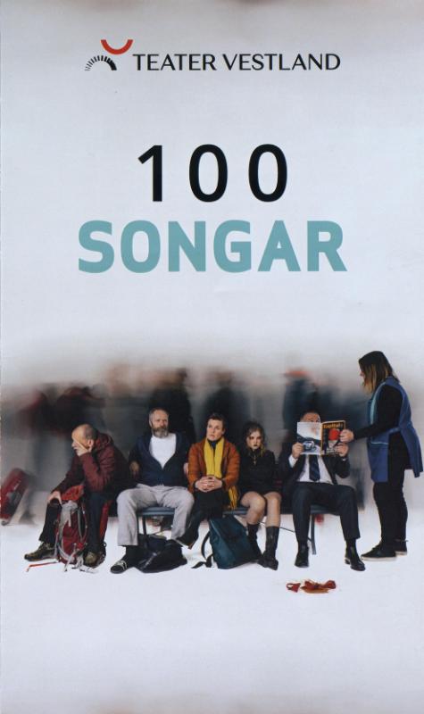 Forestillingsprogram for Teater Vestlands produksjon 100 SONGAR (2020)