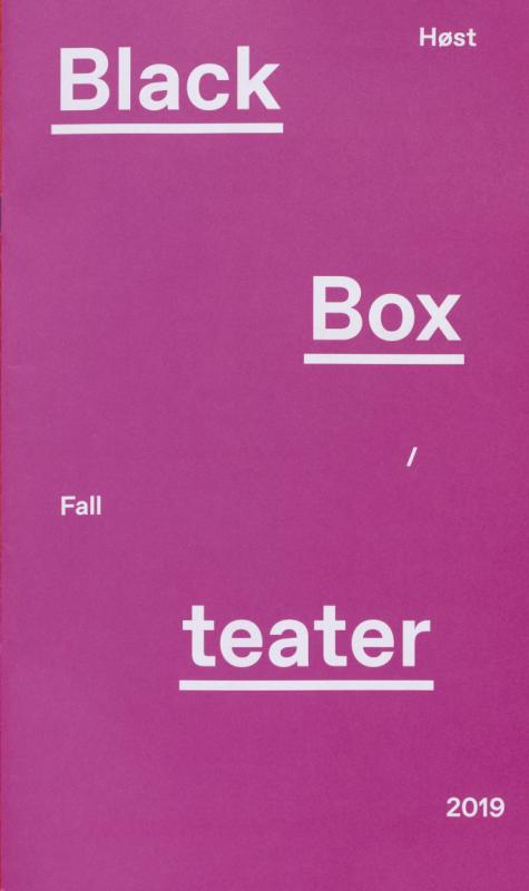 Sesongprogram fra Black Box Teater høsten 2019.