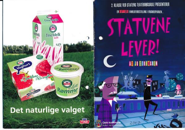 Program til Statuene lever!, sommerteater i Frognerparken (2007)