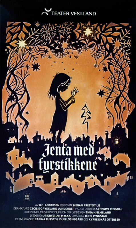 Forestillingsprogram for Teater Vestlands produksjon Jenta med fystikkene (2021)