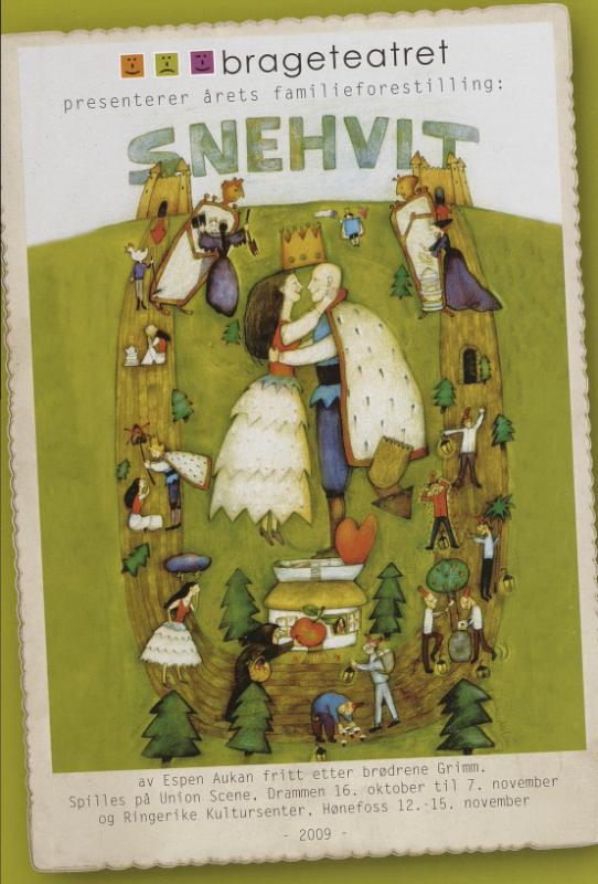 Program fra Brageteatrets produksjon  Snehvit (2009)